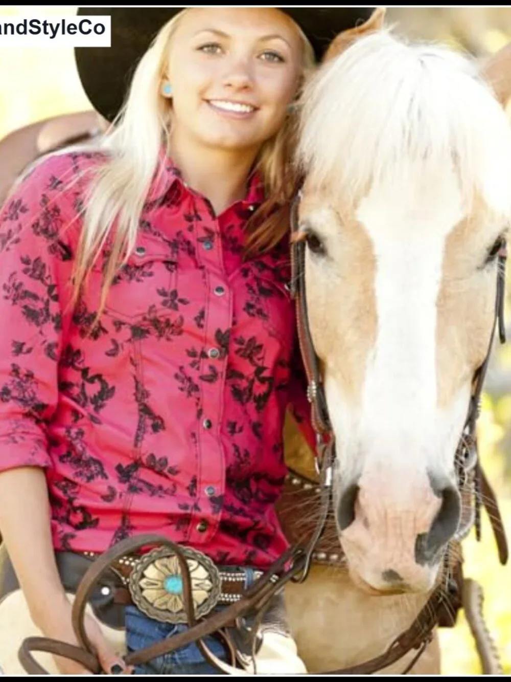 Western Belt Buckle for Women Cowgirl Texas Flower Turquoise Design Zinc Alloy
